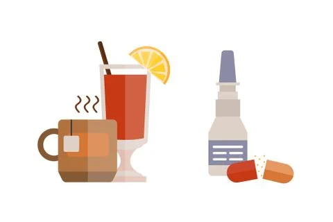 Collection of autumn set items the fall acorn leaves tree rain clouds cold 스톡 일러스트