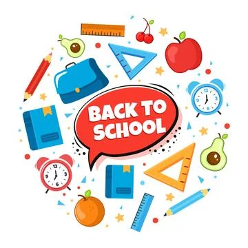 Collection of Back To School Element Stock Illustration