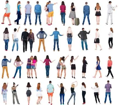 Collection back view of people . Collection Back view people . Rear view p... Stock Photos