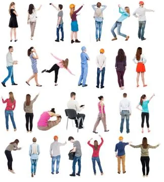 Collection Back view people Foto stock