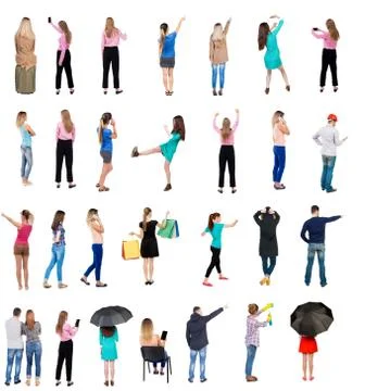 Collection Back view people Foto stock