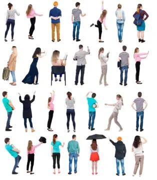 Collection Back view people Foto stock