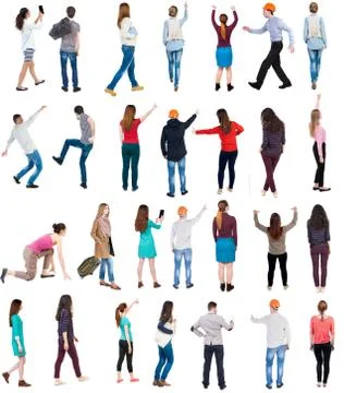 Collection Back view people Foto stock