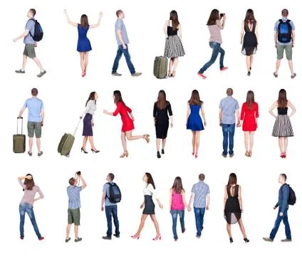 Collection " back view of people Stock-Fotos
