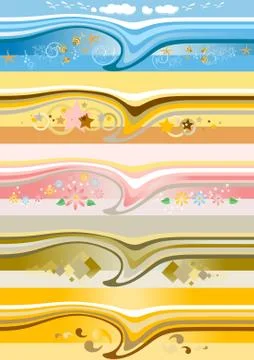 Collection  backgrounds for banner with different themes Stock Illustration