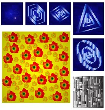 Collection of backgrounds 库存插图