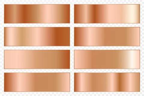 Collection of backgrounds with a metallic gradient. Brilliant plates with bro Stock Illustration