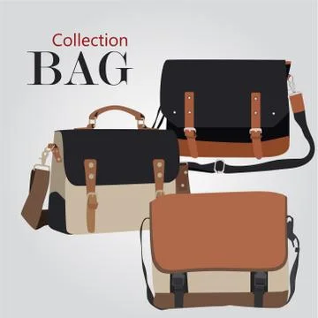 Collection bags Illustrazione stock