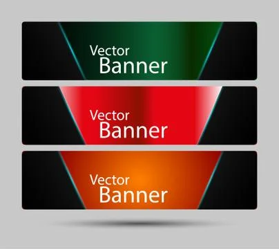 Collection banner design background, vector illustration Stock Illustration