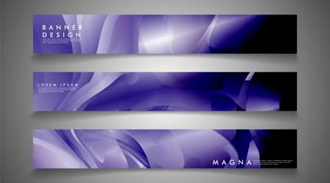 Collection of banner sets. background gradient irregular blue waves. vector i Ilustración de archivo