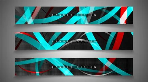 Collection of banner sets. background of irregular colorful wave bands. vecto 스톡 일러스트