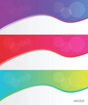 Collection banners modern wave design 스톡 일러스트
