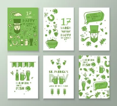 Collection of banners for St. Patrick's Day. Stock Illustration