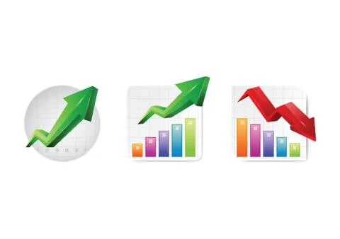 Collection of bar graphs 스톡 일러스트