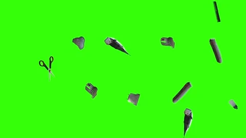 Collection of barber tools and grooming accessories on a green screen background Stock Footage 340888950