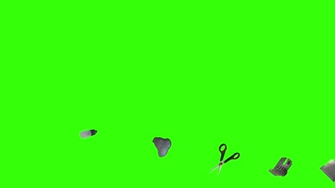 Collection of barber tools and grooming accessories on a green screen background Stock Footage 340888968