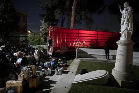 Collection of basic necessities for the Ukrainian population in Rome, Italy - 02 Stock Photos