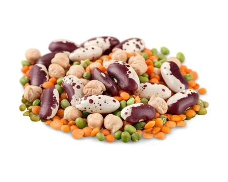 Collection of beans isolated on white background Stock Illustration