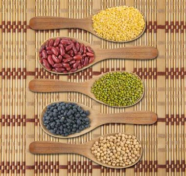 Collection of beans Stock Photos