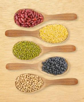 Collection of beans Stock Photos