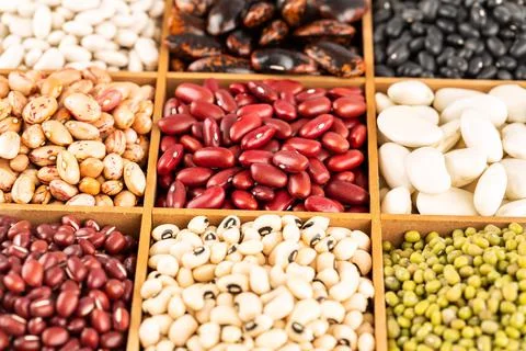 Collection of beans Stock-Fotos