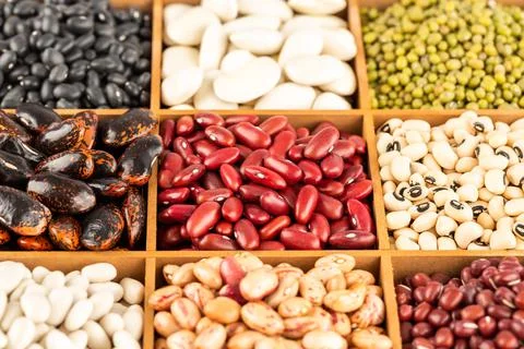 Collection of beans Stock Photos