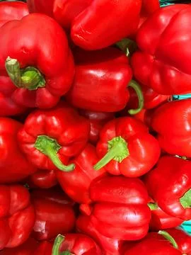 A collection of bell peppers Stock Photos