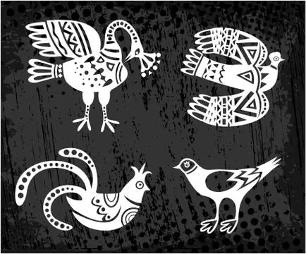 Collection of birds. Vector Stock Illustration