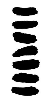 Collection of Black Brush Stroke Vector Stock Illustration