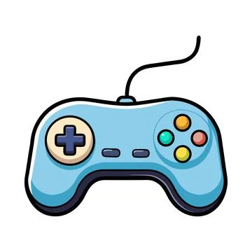 Collection of Black Game Controllers icons, Video Game Controllers in Black, Stock Illustration