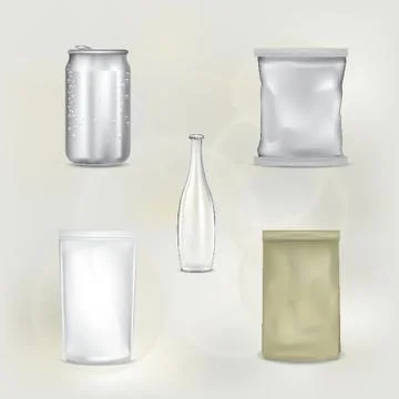 Collection Of Blank Packages イラスト素材