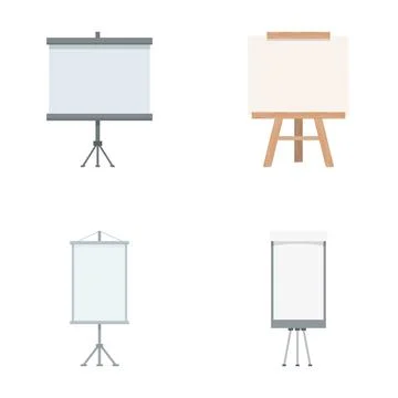 Collection of blank presentation boards 스톡 일러스트