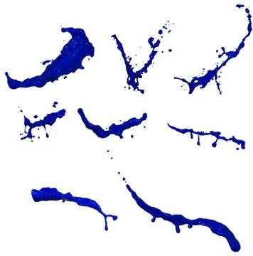 Collection of blue splashes Stock-Fotos