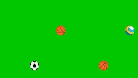 Collection of bouncing sports balls including soccer basketball. Stock Footage 334701159
