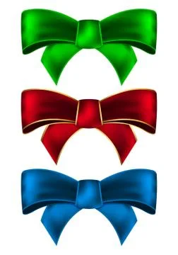 Collection bow Illustrazione stock