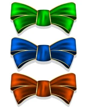 Collection bows Stock Illustration