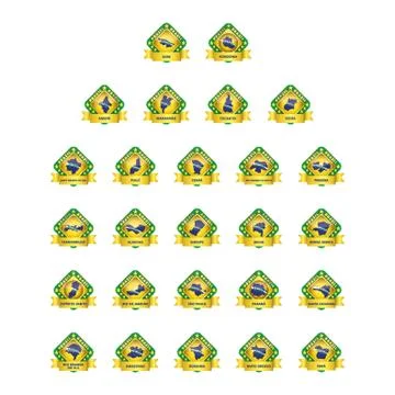 Collection Of Brazil State Map イラスト素材