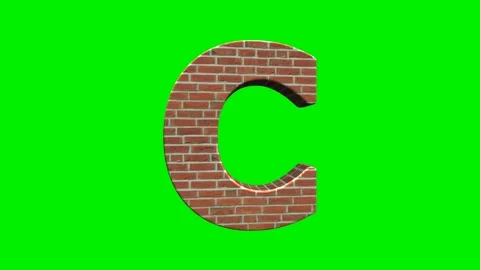 A collection of brick textured alphabets with a green screen background. Stock Footage 333204541