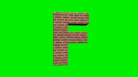 A collection of brick textured alphabets with a green screen background. Stock Footage 333204550