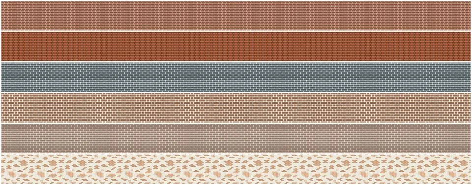 Collection of brick wall seamless patterns. Brickwork decorative background.. Stock Illustration