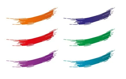 Collection of the brushline patterns Illustrazione stock