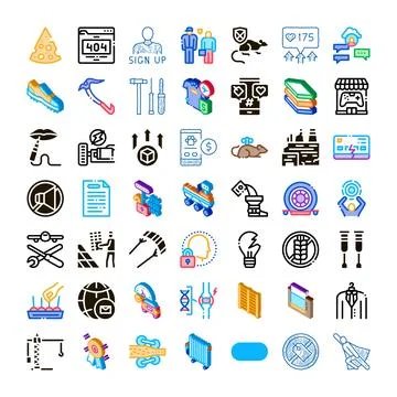 Collection of business and internet interface web icons Illustrazione stock