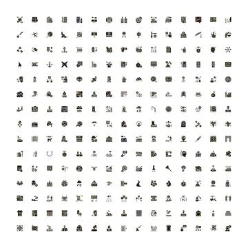 Collection of business and user interface icons 스톡 일러스트