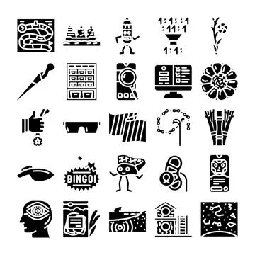 Collection of business and web application interface icons Stock Illustration