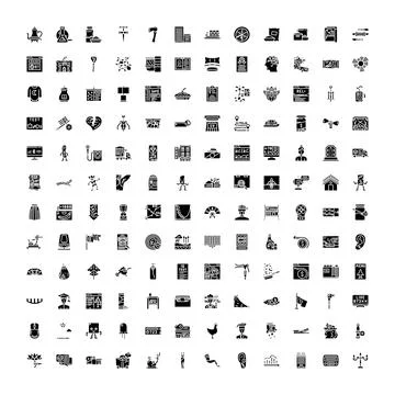 Collection of business, web, and internet icons Ilustración de archivo