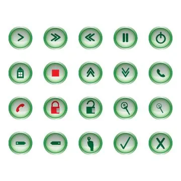 Collection Of Buttons Illustrazione stock
