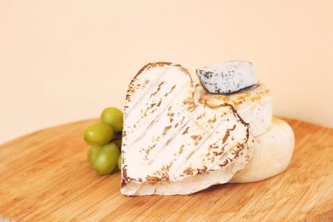 Collection of camembert cheese Stock Photos
