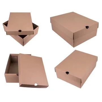 Collection of cardboard boxes Stock Photos