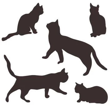 Collection of cats Stock Illustration