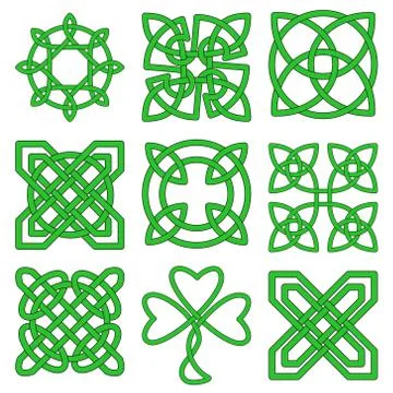Collection of Celtic knots Stockillustratie